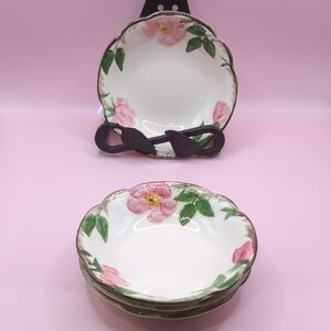 Vintage (4) Four Franciscan Desert Rose Earthenware Berry Side Dish Bowls 5.25"